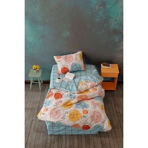 Lenjerie de pat pentru o persoana, L'essentiel Maison, Modern, Bumbac Ranforce, Verde menta imagine