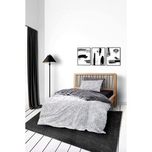 Lenjerie de pat pentru o persoana, L'essentiel Maison, Maze, Bumbac Ranforce, Negru imagine