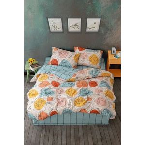 Lenjerie de pat dubla, L'essentiel Maison, Modern, Bumbac Ranforce, Verde menta imagine