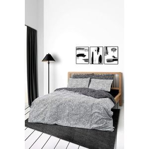 Lenjerie de pat dubla, L'essentiel Maison, Maze, Bumbac Ranforce, Negru imagine