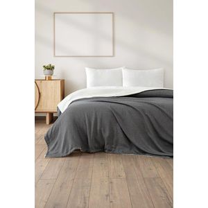 Patura Double, L'essentiel Maison, Likya, Amestec bumbac, Negru imagine