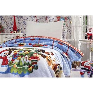 Patura Single, L'essentiel Maison, Amour, Poliester, Roșu / Alb / Albastru / Verde imagine