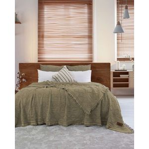 Cuvertura matlasata dubla, L'essentiel Maison, Oscar, Bumbac , Verde imagine