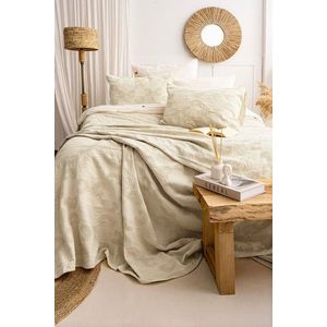 Set cuvertura de pat dubla 3 piese, L'essentiel Maison, Italo, Bumbac, Bej imagine