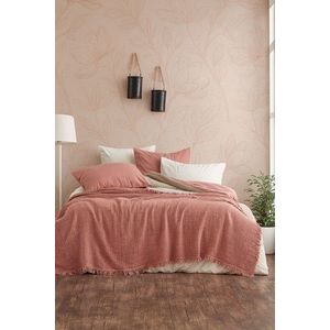 Cuvertura matlasata dubla, L'essentiel Maison, Muslin, Bumbac , Roz somon imagine