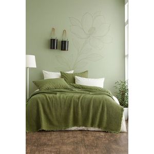 Cuvertură de pat King, L'essentiel Maison, Muslin, Bumbac , Kaki imagine