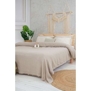 Cuvertura matlasata dubla, L'essentiel Maison, Marla, Bumbac reciclat, Bej imagine