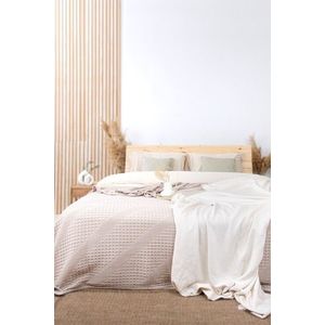 Cuvertură de pat King, L'essentiel Maison, Joanna, Bumbac, Bej imagine