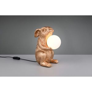 Lampa de masa Rabbit, RL, 21x16x28 cm, 5W, 1x G9, polirasina, auriu imagine