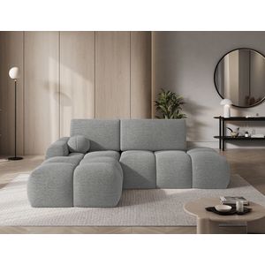 Coltar extensibil stanga 3 locuri ELTAP, Vittario, 227x170x95 cm, lemn/poliester, gri inchis imagine