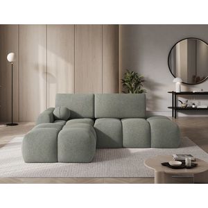Coltar extensibil stanga 3 locuri ELTAP, Vittario, 227x170x95 cm, lemn/poliester, verde olive imagine