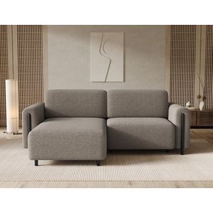 Coltar extensibil stanga 3 locuri ELTAP, LT-BL-20ROY, Acossta, 244x154x95 cm, lemn/poliester, maro/negru imagine