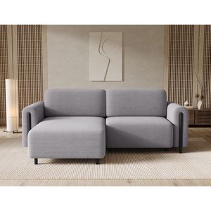 Coltar extensibil stanga 3 locuri ELTAP, LT-BL-03JAR, Acossta, 244x154x95 cm, lemn/poliester, gri/negru imagine