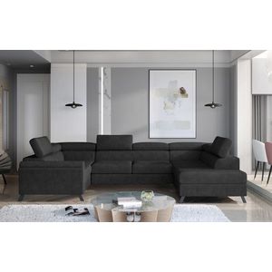 Coltar extensibil dreapta 4 locuri ELTAP, Esc-27, Escada, 336x200x92 cm, lemn/poliester, gri inchis imagine