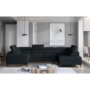 Coltar extensibil dreapta 4 locuri ELTAP, Esc-35, Escada, 336x200x92 cm, lemn/poliester, gri antracit imagine