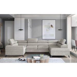 Coltar extensibil dreapta 4 locuri ELTAP, Esc-37, Escada, 336x200x92 cm, lemn/poliester, bej deschis imagine