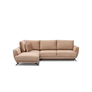 Coltar extensibil stanga 4 locuri ELTAP, LT-20LO, Larde, 286x191x90 cm, lemn/poliester, maro deschis imagine