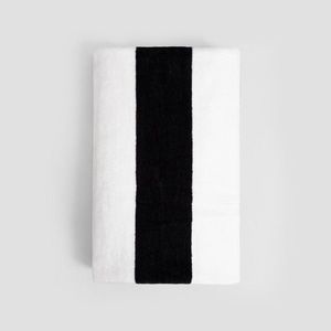 Prosop de plaja Lawena, Homla, 100x150 cm, bumbac, alb/negru imagine