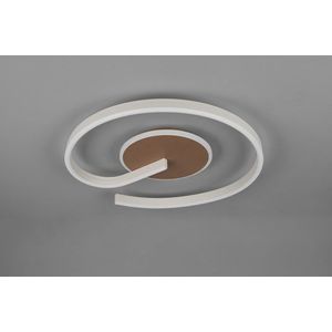 Plafoniera Calle , RL, 50x6.5 cm, 21W, 1x SMD, metal, maro/alb imagine