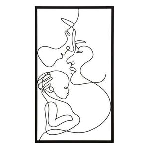 Decoratiune de perete Family, Mauro Ferretti, 40x70 cm, fier, negru imagine