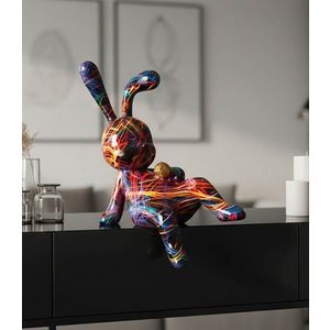 Decoratiune, Mauro Ferretti, Rabbit Psyco -B, 21.5x10x22 cm, polirasina, multicolor imagine