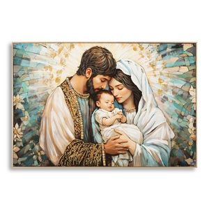 Tablou decorativ, Mauro Ferretti, Nativity, 122x82 cm, lemn de pin/canvas, multicolor imagine