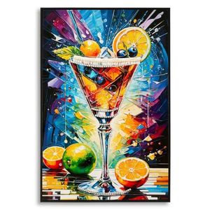 Tablou decorativ, Mauro Ferretti, Cocktail -A, 62x92 cm, lemn de pin/canvas, multicolor imagine