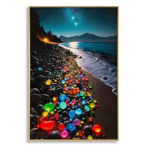 Tablou decorativ, Mauro Ferretti, Colors -B, 60x90 cm, lemn de pin/canvas, multicolor imagine