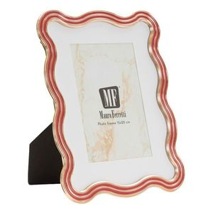 Rama foto, Mauro Ferretti, Elizabeth, 15x20 cm, zinc/sticla, rosu/auriu imagine