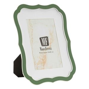 Rama foto, Mauro Ferretti, Margot, 15x20 cm, zinc/sticla, verde/argintiu imagine