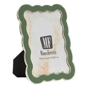 Rama foto, Mauro Ferretti, Charlotte, 12.5x17.5 cm, zinc/sticla, verde/argintiu imagine