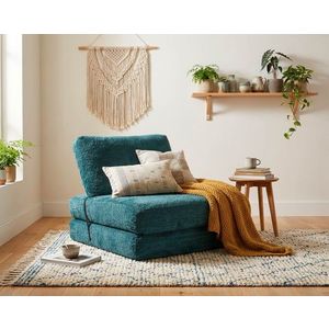 Fotoliu extensibil, Mauro Ferretti, Faster, 80x100x80 cm, ambalat vidat, poliester/burete, turcoaz imagine