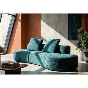 Canapea 3 locuri, Mauro Ferretti, Island, 238x92x78 cm, ambalata vidata, poliester/burete, turcoaz imagine