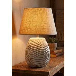 Lampa de masa, Mauro Ferretti, Oblix, 35x55 cm, polirasina/fier/textil, multicolor imagine