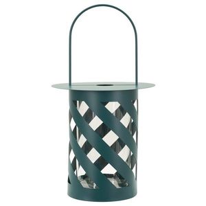 Felinar, Mauro Ferretti, Twist Saturn, 23x43 cm, metal/sticla, turcoaz imagine