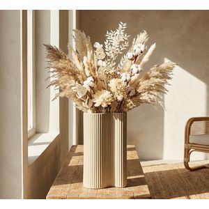 Vaza decorativa, Mauro Ferretti, Frankfurt, 21x12x36 cm, fier, alb imagine