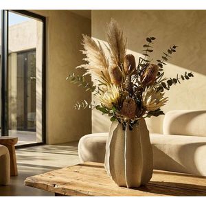 Vaza decorativa, Mauro Ferretti, Ester, 26x40 cm, polirasina, alb decolorat imagine