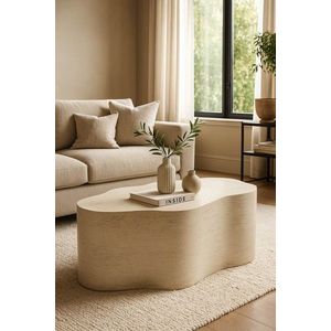 Masuta de cafea, Mauro Ferretti, Cloud, 92.5x54.8x40 cm, utilizare interior / exterior, oxid de magneziu, crem imagine