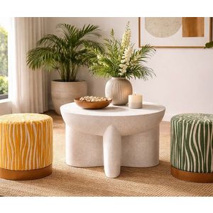 Masuta de cafea, Mauro Ferretti, History, 63.8x42.5 cm, utilizare interior / exterior, oxid de magneziu, crem imagine