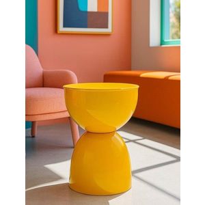 Masuta de cafea, Mauro Ferretti, Yao, 31x46 cm, metal, mustar imagine