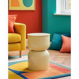 Masuta de cafea, Mauro Ferretti, Oyi, 31x46 cm, metal, crem imagine