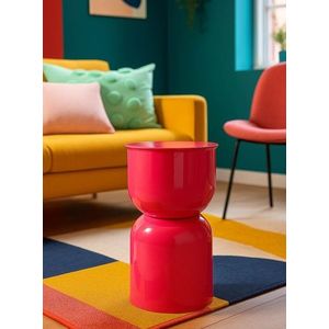 Masuta de cafea, Mauro Ferretti, Oyi, 31x46 cm, metal, roz imagine