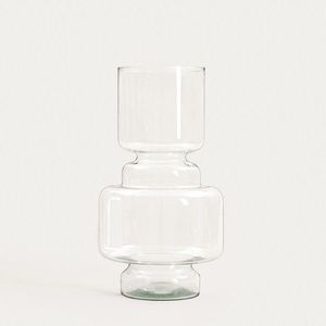 Vaza Luki, Homla, 15.5x40 cm, sticla, transparent imagine