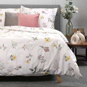 Lenjerie de pat dubla Prima, Homla, 3 piese, 160x200 cm, bumbac, multicolor imagine