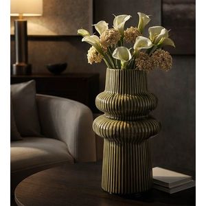 Vaza decorativa, Mauro Ferretti, Harmony, 18x36 cm, ceramica, verde imagine