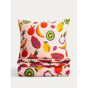 Lenjerie de pat pentru o persoana Frutti, Homla, 140x200 cm, 2 piese, microfibra din poliester, multicolor imagine