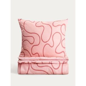 Lenjerie de pat dubla EC Fleur, Homla, 160x200 cm, 3 piese, microfibra din poliester, roz imagine