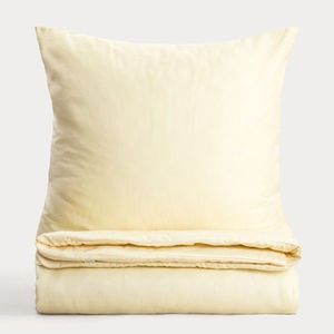 Lenjerie de pat dubla Avelia, Homla, 160x200 cm, 3 piese, bumbac/poliester, galben imagine