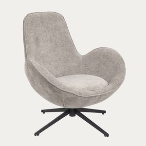 Fotoliu Lunaire, Homla, 86x76x87 cm, metal/catifea din poliester, bej imagine