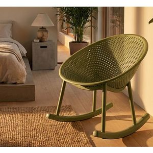 Set 2 scaune balansoar, Mauro Ferretti, Ibiza, 66x88x80 cm, utilizare interior / exterior, plastic, verde imagine